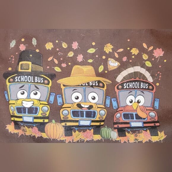 #279 CPort Company Fall-themed School Bus Hoodie Size:4X - Picture 3 of 4
